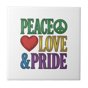 Vrede Liefde Trots Vintage Gravure Vector Design_1 Tegeltje