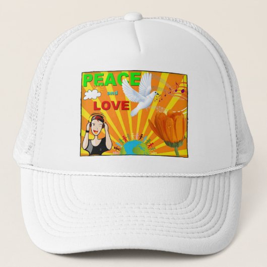 Vrede & Liefde Trucker Pet (Voorkant)