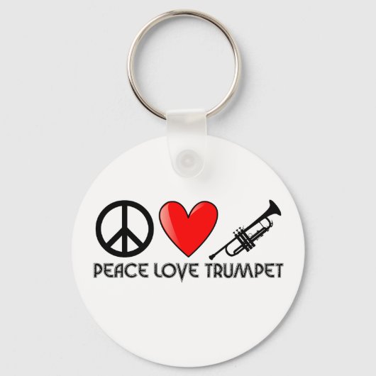 Vrede, liefde, Trumpet Sleutelhanger (Voorkant)