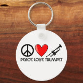 Vrede, liefde, Trumpet Sleutelhanger (Voorkant)