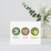 Vrede, liefde, tuin briefkaart (Staand voorkant)