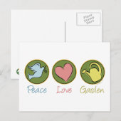 Vrede, liefde, tuin briefkaart (Voorkant / Achterkant)