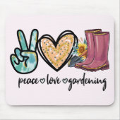 Vrede - Liefde - Tuinieren Muismat (Voorkant)