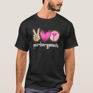 Vrede Liefde Turnen Luipaardprint Vrouwen Meisjes T-shirt
