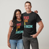 Vrede Liefde Vaccinatie Bewustzijn Retro D T-shirt (Unisex)