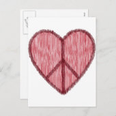 Vrede, Liefde, Valentijns Feestdagenkaart (Voorkant / Achterkant)