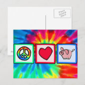 Vrede, liefde, varkens briefkaart (Voorkant / Achterkant)