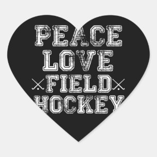 Vrede, Liefde, Veldhockey Hart Sticker
