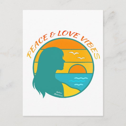 Vrede & Liefde Vibes Briefkaart (Voorkant)