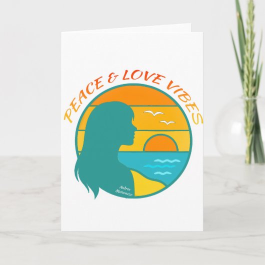 Vrede & Liefde Vibes Notitiekaartje (Voorkant)