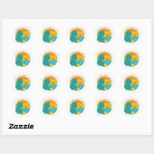 Vrede & Liefde Vibes Ronde Sticker (Vel)