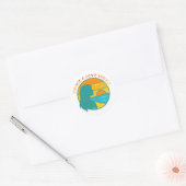Vrede & Liefde Vibes Ronde Sticker (Envelop)