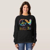 Vrede Liefde Vierde Grade Tie Dye Eerste Dag van S Trui (Voorkant volledig)