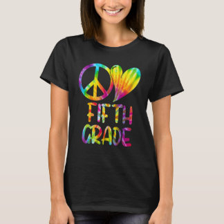 Vrede Liefde Vijfde Grade Terug School 5e Grade T-shirt