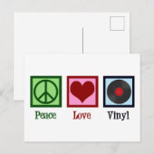 Vrede Liefde Vinylplaten Briefkaart (Voorkant / Achterkant)