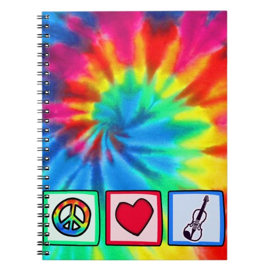 Vrede, liefde, Violins Notitieboek (Voorkant)