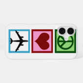 Vrede Liefde Vliegen iPhone 16 Hoesje (Achterkant horizontaal)