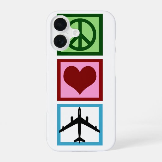Vrede Liefde Vliegen iPhone 16 Hoesje (Achterkant)