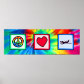 Vrede, liefde, vliegen poster (Voorkant)