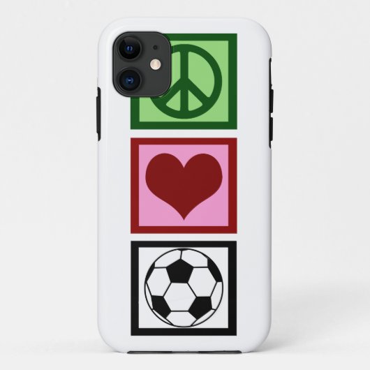 Vrede Liefde Voetbal Case-Mate iPhone Case (Achterkant)