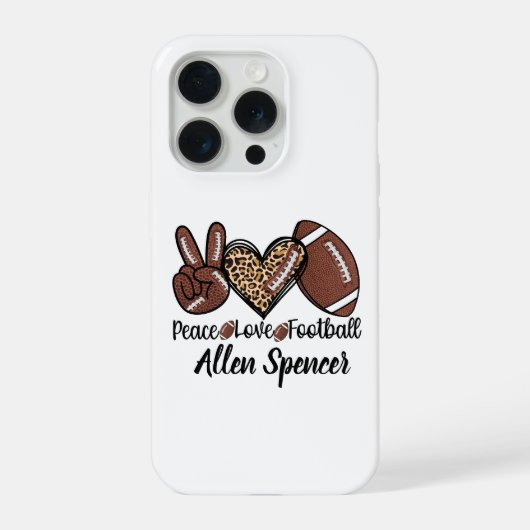 Vrede, Liefde, Voetbal iPhone 15 Pro Hoesje (Achterkant)