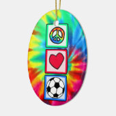 Vrede, liefde, Voetbal Keramisch Ornament (Links)