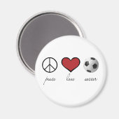 Vrede, liefde, Voetbal Magneet (Voorkant / Achterkant)
