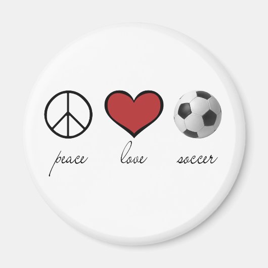 Vrede, liefde, Voetbal Magneet (Voorkant)