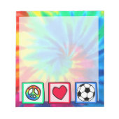 Vrede, liefde, Voetbal Notitieblok (Voorkant)