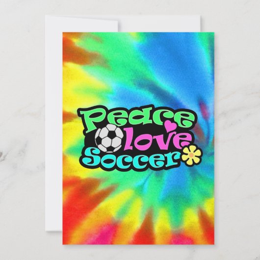 Vrede, liefde, Voetbal; Retro Kaart (Achterkant)