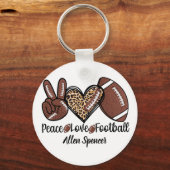 Vrede, Liefde, Voetbal Sleutelhanger  (Voorkant)