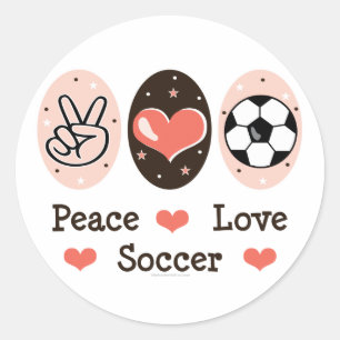 Vrede Liefde Voetbal Sticker