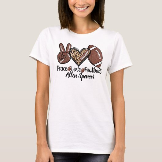 Vrede, Liefde, Voetbal T-shirt (Voorkant)