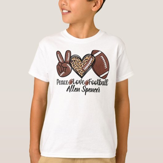 Vrede, Liefde, Voetbal T-shirt (Voorkant)