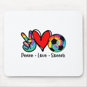 Vrede Liefde Voetbal Tie Dye Design Vrouwen Tiener Muismat
