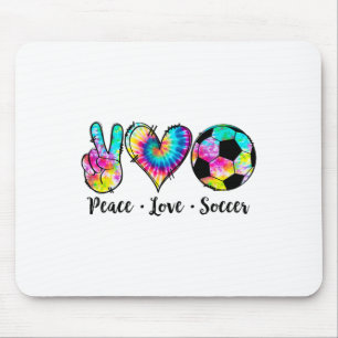 Vrede Liefde Voetbal Tie Dye Hippie Voetbal Liefhe Muismat