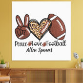 Vrede, Liefde, Voetbal Uitgerekte Canvasprint Canvas Afdruk (Insitu (Woonkamer))