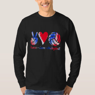 Vrede Liefde Volleybal 4 juli Tie Dye Volleybal T-shirt
