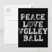 Vrede, liefde, volleybal briefkaart (Voorkant / Achterkant)