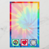 Vrede, liefde, volleybal briefpapier (Voorkant)