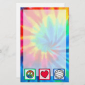 Vrede, liefde, volleybal briefpapier (Voorkant / Achterkant)