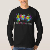 Vrede Liefde Volleybal Grafisch voor Speler Coach T-shirt (Voorkant)