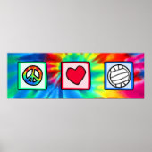 Vrede, liefde, volleybal poster (Voorkant)