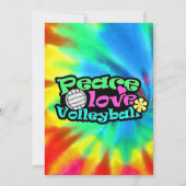 Vrede, liefde, volleybal; Retro Kaart (Achterkant)