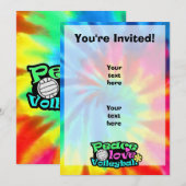 Vrede, liefde, volleybal; Retro Kaart (Voorkant / Achterkant)