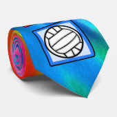 Vrede, liefde, volleybal stropdas (Opgerold)