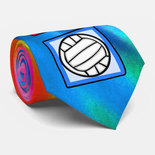 Vrede, liefde, volleybal stropdas (Opgerold)