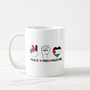 vrede liefde voor palestina-vrijheid voor palestij koffiemok