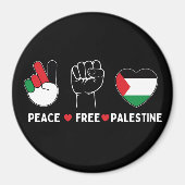 vrede liefde voor palestina-vrijheid voor palestij magneet (Voorkant)