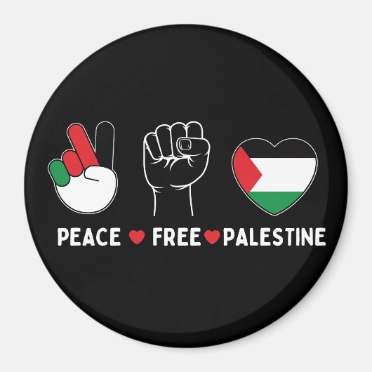 vrede liefde voor palestina-vrijheid voor palestij magneet (Voorkant)
